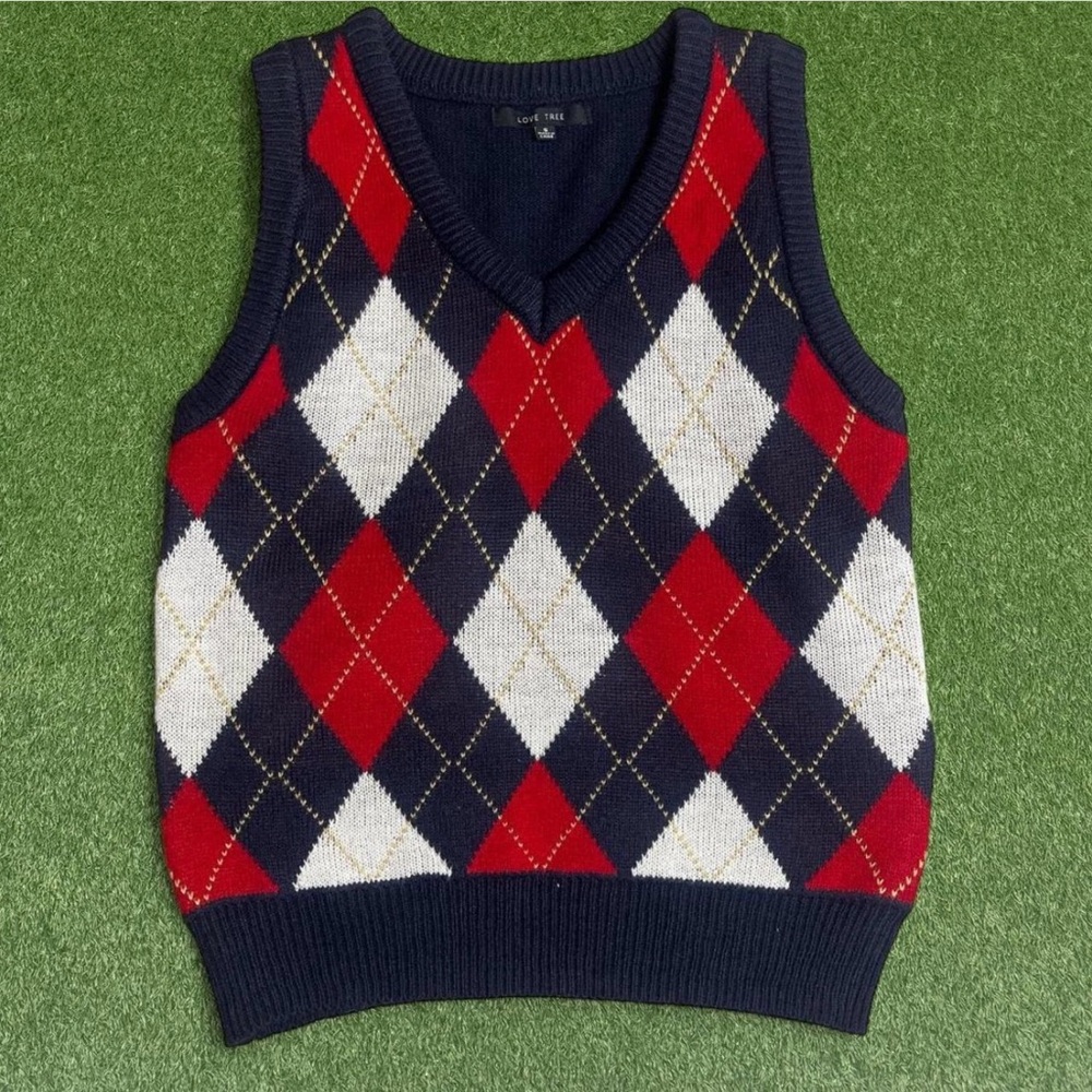 Vintage Argyle Sweater Vest